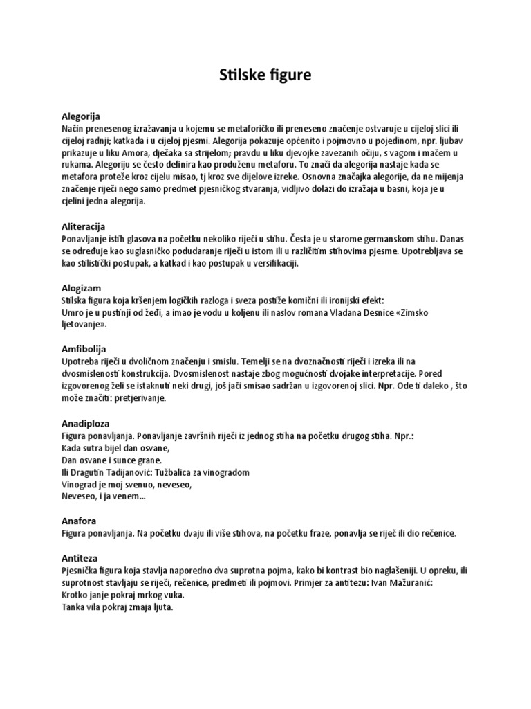 Stilske Figure | PDF
