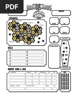 Deadlands reloaded character sheets Deadlands reloaded character sheets