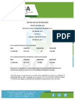Certificado de Retenciones Aceros y Concretos PDF