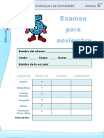 Examen Oficial de Noviemrbre 6to Grado