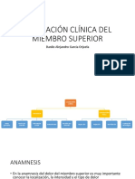 Evaluación clínica del miembro superior