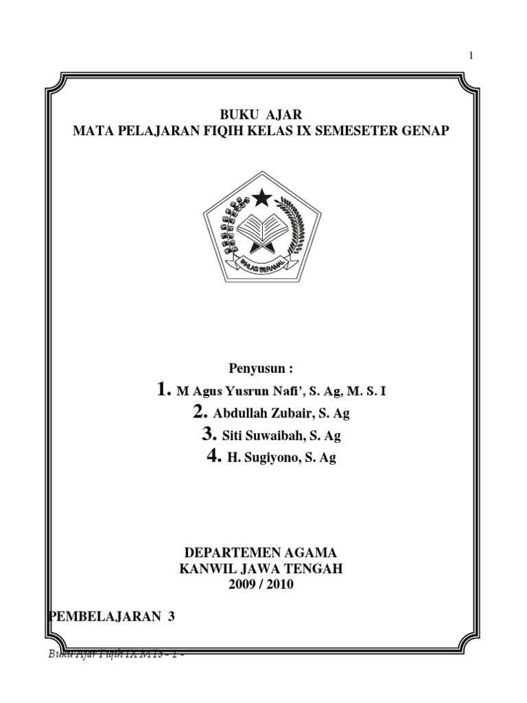 Materi Fiqih 9 Semester Genap