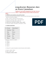 Oal Soal Pengukuran Besaran Dan Satuan P