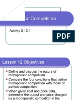 Monopolistic Competition: Activity 3-12-1