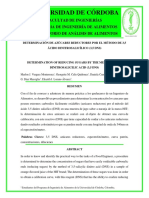 Lab. de Análisis de Alimentos - Determinación de Azúcares Reductores Por El Método de 3,5 Ácido Dinitrosalicílico (3,5 DNS)