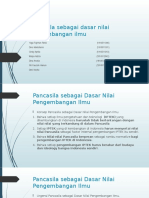 Pancasila Sebagai Dasar Nilai Pengembangan Ilmu - PPTM