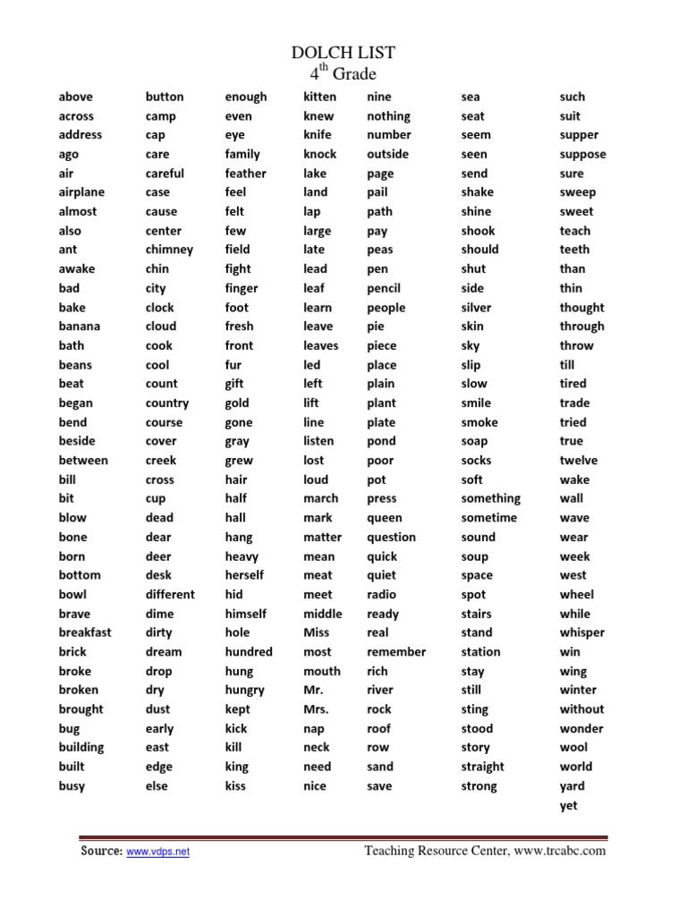 4th grade dolch sight words flash cards for Kids Ages 48 | 220 Sight Word Cards | Kindergarten, Preschool, Pre-K, Year 1 & KS1 Reading 4th Grade Dolch Sight Words