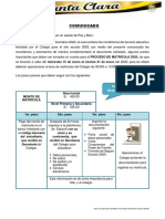 Comunicado 2020 Matriculas y Otros_complementario