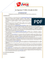 Bolivia - Decreto Supremo #2830, 6 de Julio de 2016 PDF