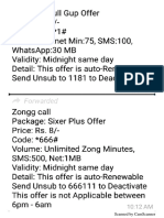 All Zong Packages PDF