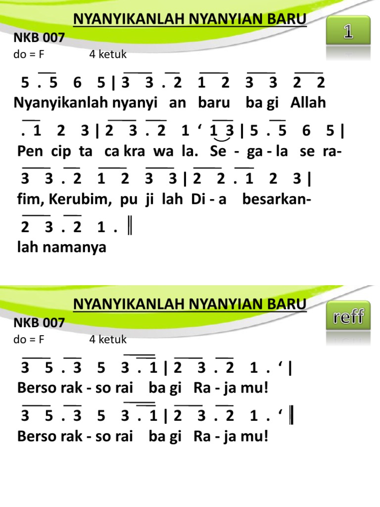 NKB 007 - Nyanyikan Nyanyian Baru | PDF