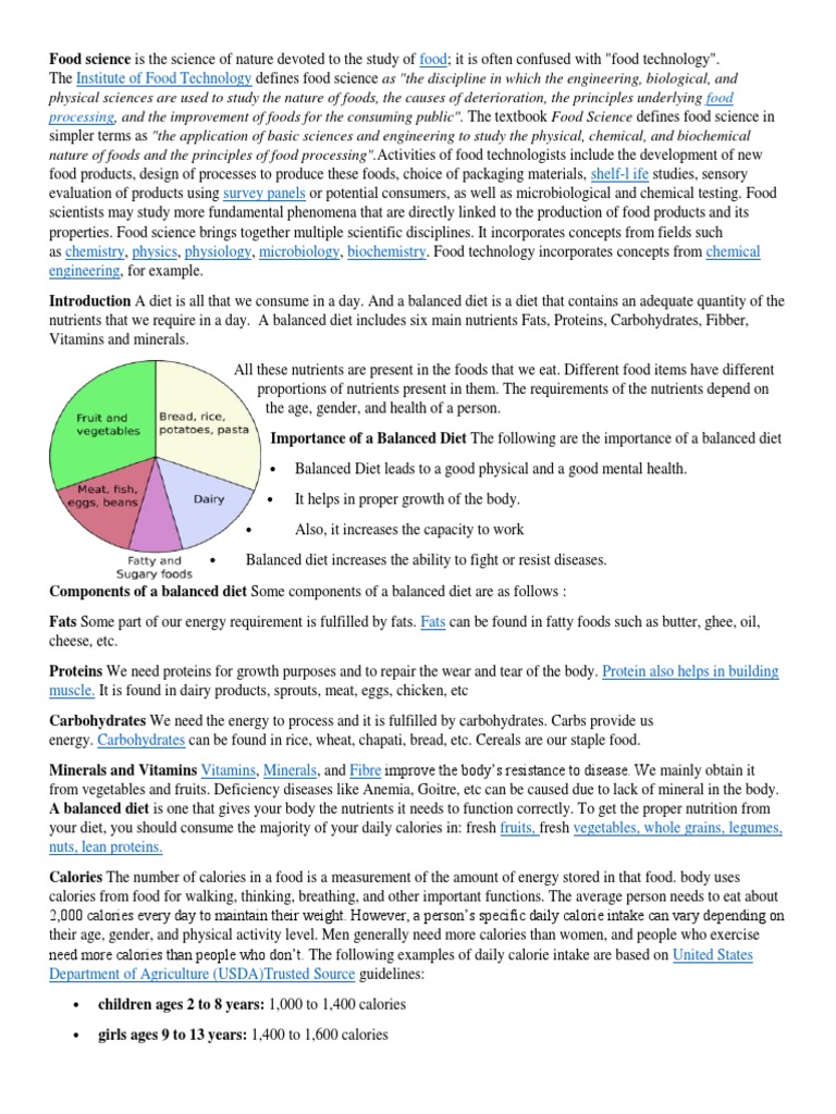 Food Science | PDF | Vitamin A | Food Science