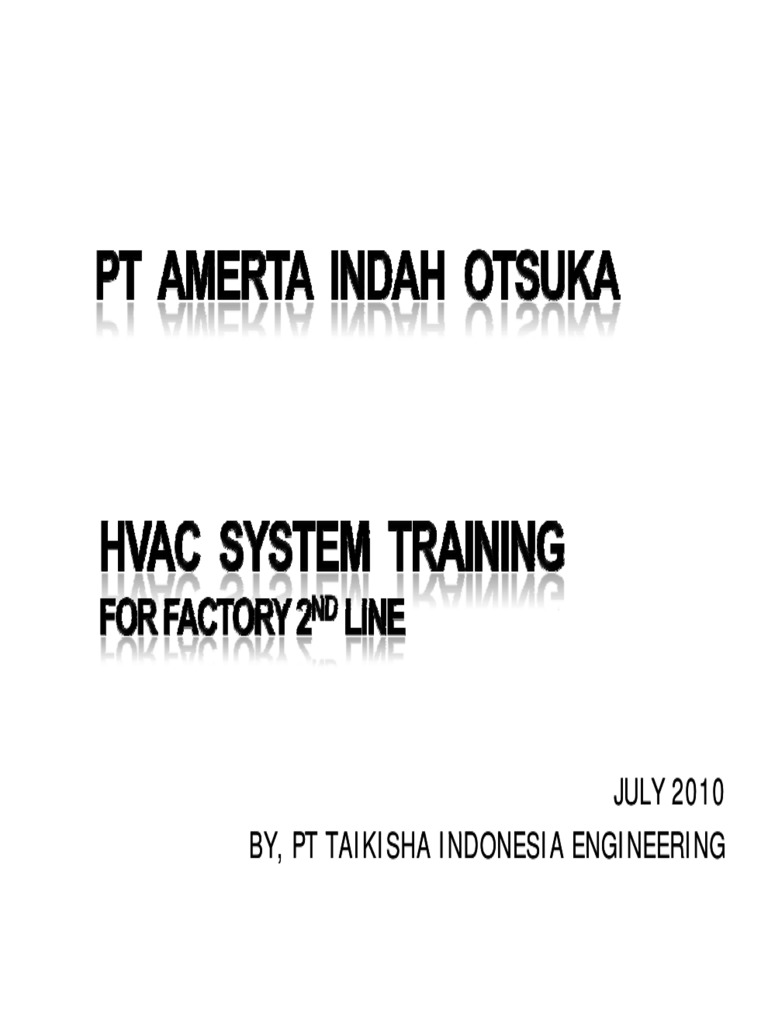 HVAC SYSTEM TRAINING Oci2 PDF PDF Engineering Thermodynamics