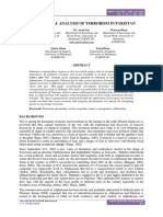 Sociological Analysis of Terrorism in Pakistan - Proquest