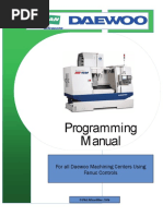 CNC Machining Center DAEWOO FANUC 18I Programming Manual PDF