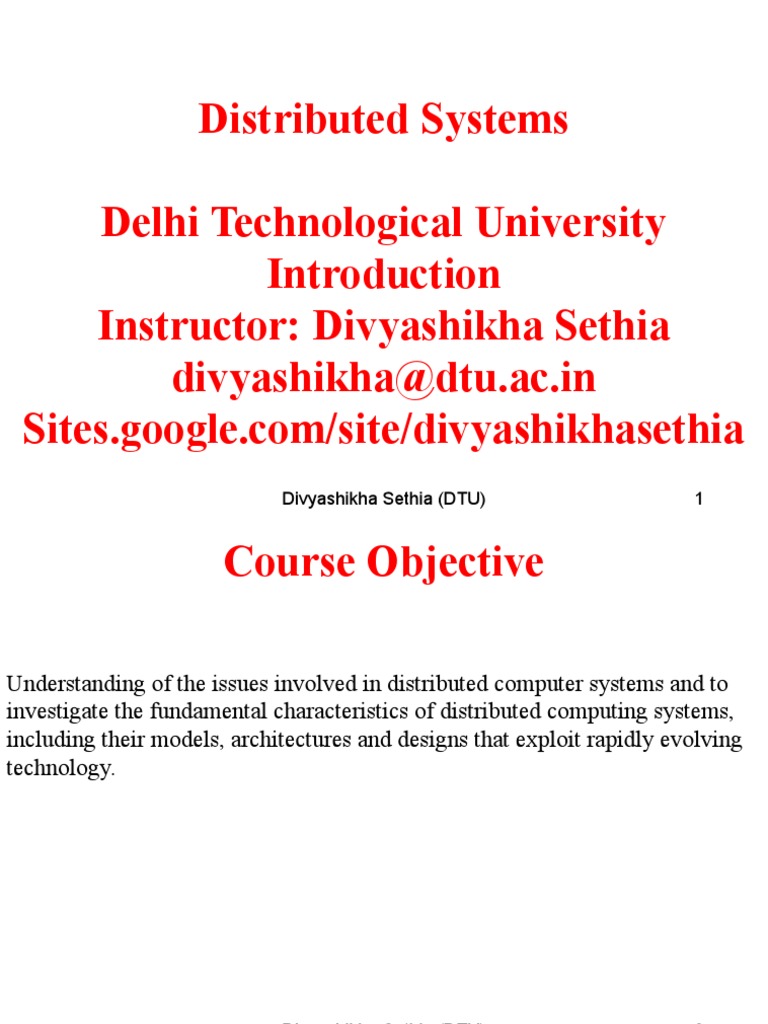 Overview of Distributed Systems Course | PDF | Grid Computing ...