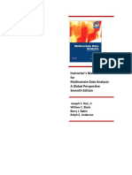 Instructor's Manual for Multivariate Data Analysis