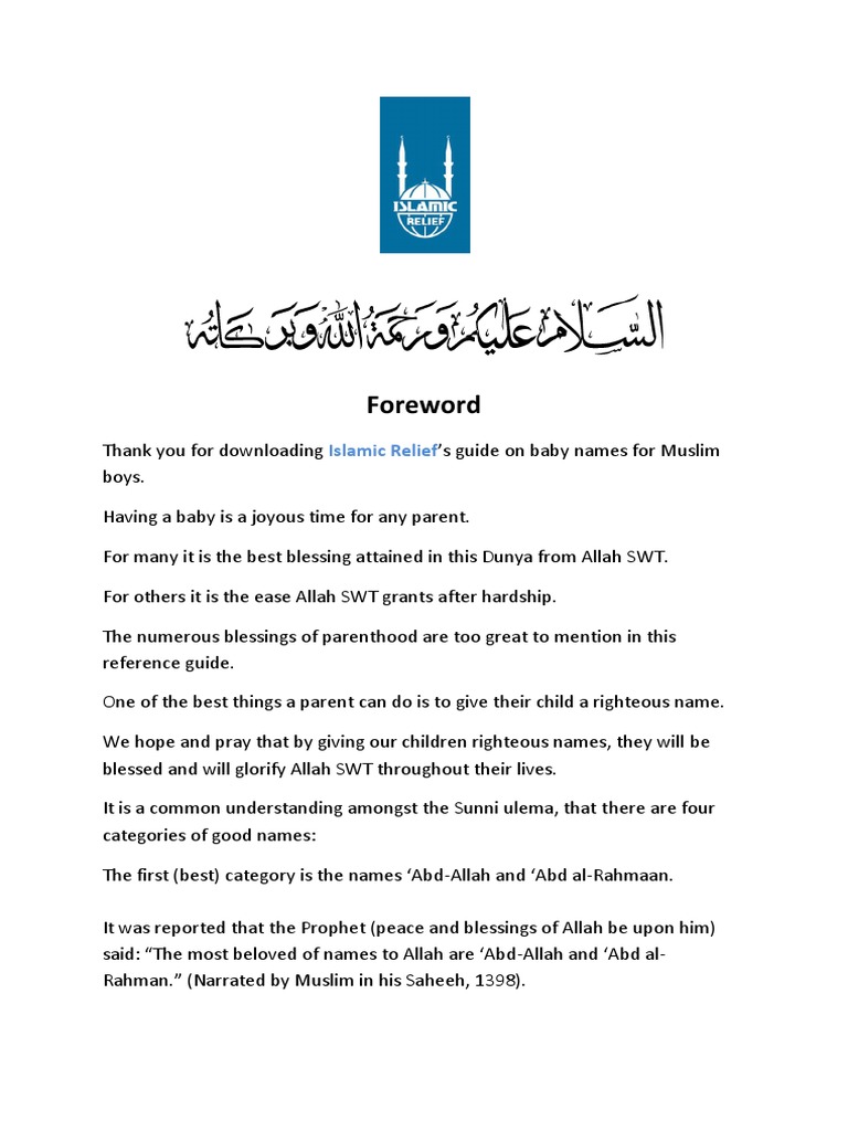 Muslimboysnames Pdf