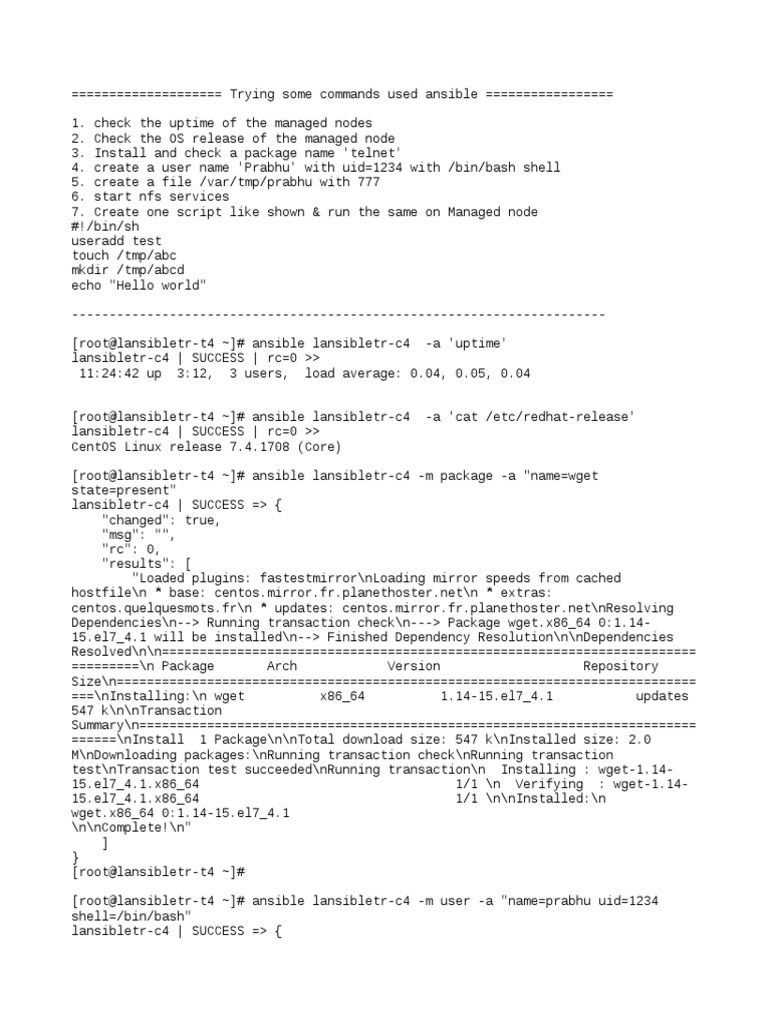 Ansible LAB | PDF | Unix | Software