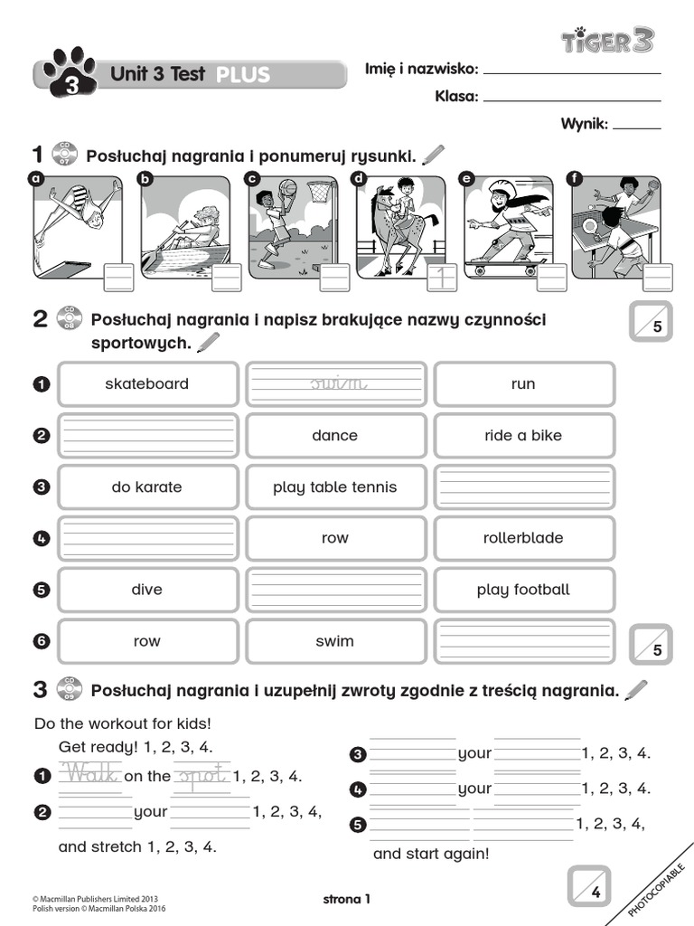 Tiger 3 Unit 3 Testy Pdf