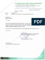 Surat Ke Asosiasi - Penjelasan Badan POM Tentang Produk Ranitidin Yang Dapat Diedarkan Kembali