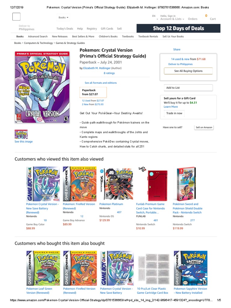 Pokemon - Guide Officiel Soul Silver/Heart Gold Johto, Video Gaming, Video  Games, Nintendo on Carousell