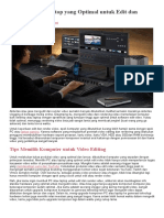 Spek PC Atau Laptop Yang Optimal Untuk Edit Dan Render Video PDF