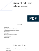 Extract Oil from Cashew Waste for Applications