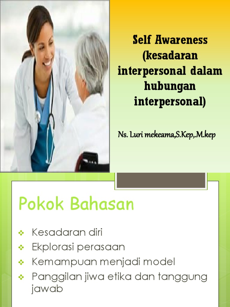 Self Awareness (Kesadaran Interpersonal Dalam Hubungan Interpersonal