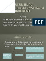 Kuliah VI Hukum Islam Dan Kontribusi Umat Islam Indonesia Ok
