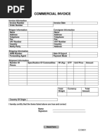 Commercial Invoice PDF