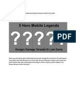 5 Hero Mobile Legend Dengan Damage Tersakit Di LATE GAME