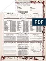 Dark Ages - Elder Character Sheet PDF