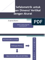 Analisis Sefalometrik Untuk Penentuan Dimensi Vertikal Dengan Akurat