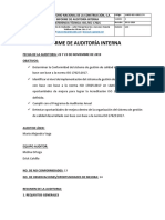 Informe de Auditoría Interna #2 Nov 2019