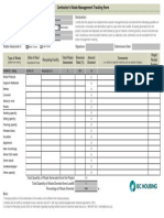 Contractors Waste Management Tracking Form
