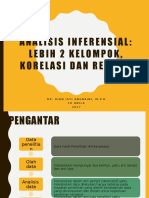 Analisis Inferensial 2 Kel, Regresi, Korelasi