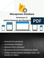 Materi 11 - Manajemen Database