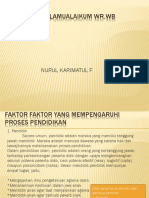 Faktor Yang Mempengaruhi Proses Pendidikan