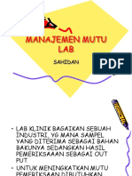 Manajemen Mutu Laboratorium