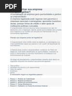 Viabilidade de Empresas no VRE|REDESIM SP | PDF | Advogado | Setor ...