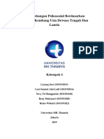 Perkembangan Psikososial Berdasarkan Tumbuh Kembang Usia Dewasa Tengah Dan Lansia