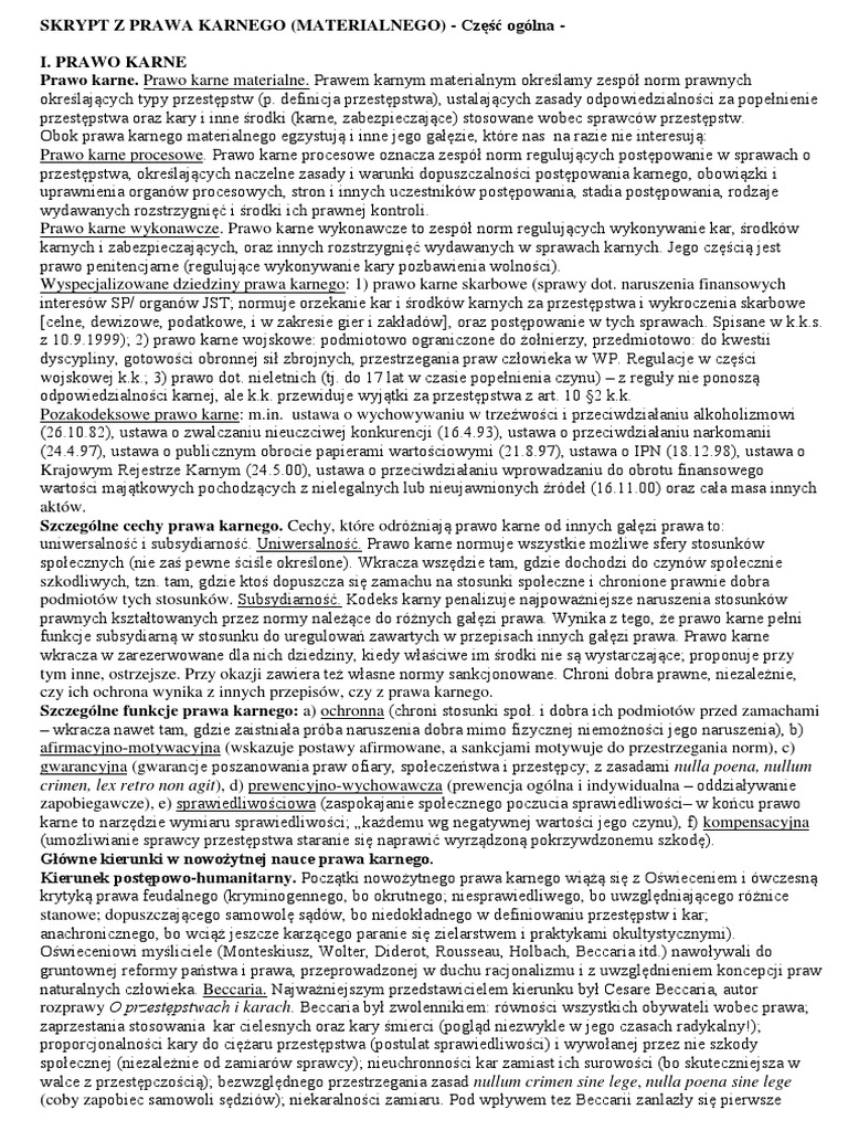 Beccaria O Przestępstwach I Karach Pdf