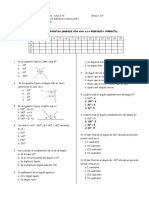 Examen de Angulos y Medidas Angulares 2018