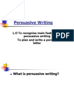 Persuasive Letter
