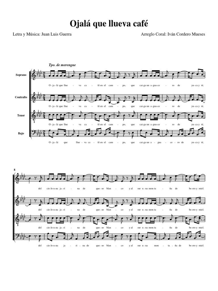 Ojalá Que Llueva Café PDF PDF Entretenimiento (general)
