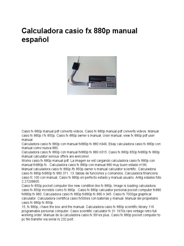 FX-95 Guide de l'utilisateur télécharger pdf