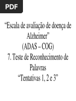 Escala CDR - Alzheimer | PDF | Doença de Alzheimer | Amnésia