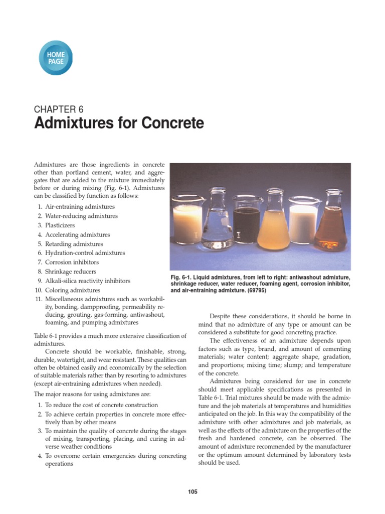 Types and Benefits of Concrete Admixtures | PDF | Technology & Engineering