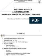 Metabolismul Fierului. Anemia La Pacientul Cu Diabet Zaharat. Hemosiderozele. Hemocromatoza PDF